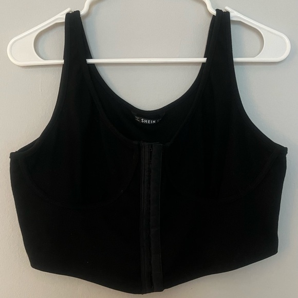 Rib knit bustier crop top - Picture 3 of 6